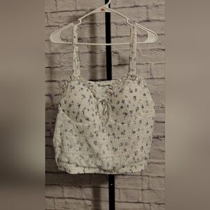 No Boundaries White and Blue Floral Top And Skirt Size XXL (20)